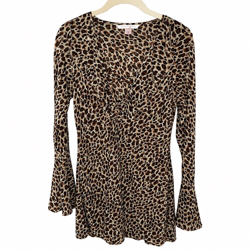 Victoria's Secret Animal Print Sheer Nightgown/Bathing Suit Cover up size small